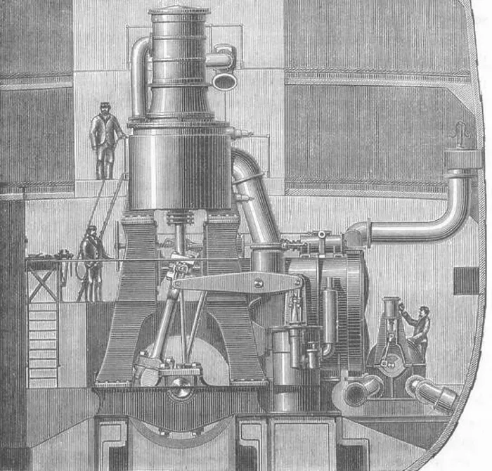 Framed Print : SEINE-MARITIME. Le Havre. de profil machines du paquebot Canada 1880 old print Framed Print : SEINE-MARITIME. Le Havre. de profil machines du paquebot Canada 1880 old print