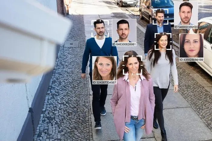 Framed Print : Selective Focus Of People Faces Recognized With Intellectual Learning System Framed Print : Selective Focus Of People Faces Recognized With Intellectual Learning System