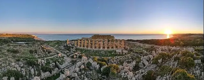 Framed Print : Selinunte, Temple, Sicily, Italy, drone aerial view of the Greek Roman temples during sunset. Sicily Italy Framed Print : Selinunte, Temple, Sicily, Italy, drone aerial view of the Greek Roman temples during sunset. Sicily Italy