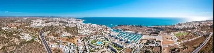 Framed Print : Sensational aerial panorama of Albufeira city