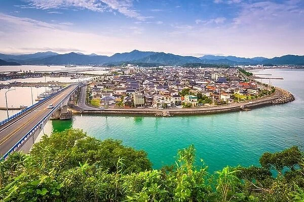 Senzaki, Yamaguchi, Japan town skyline