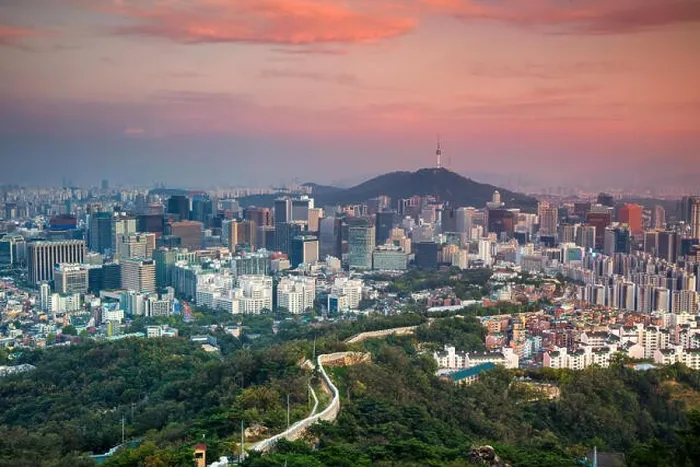 Framed Print : Seoul. Cityscape image of Seoul downtown during summer sunset Framed Print : Seoul. Cityscape image of Seoul downtown during summer sunset