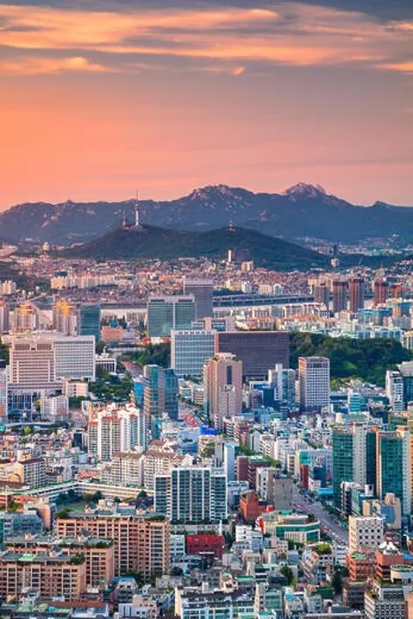 Framed Print : Seoul. Cityscape image of Seoul downtown during summer sunset Framed Print : Seoul. Cityscape image of Seoul downtown during summer sunset