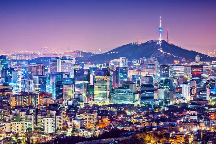 Framed Print : Seoul, South Korea city skyline nighttime skyline Framed Print : Seoul, South Korea city skyline nighttime skyline