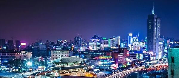 Seoul South Korea panorama at Namdaemun