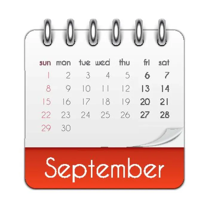 Framed Print : September 2019 Calendar Leaf Template Vector Illustration