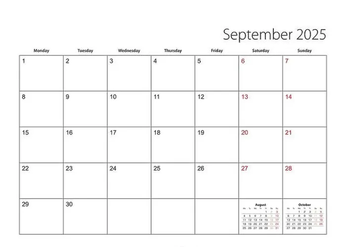 Framed Print : September 2025 simple calendar planner, week starts from Monday. Vector calendar planner Framed Print : September 2025 simple calendar planner, week starts from Monday. Vector calendar planner
