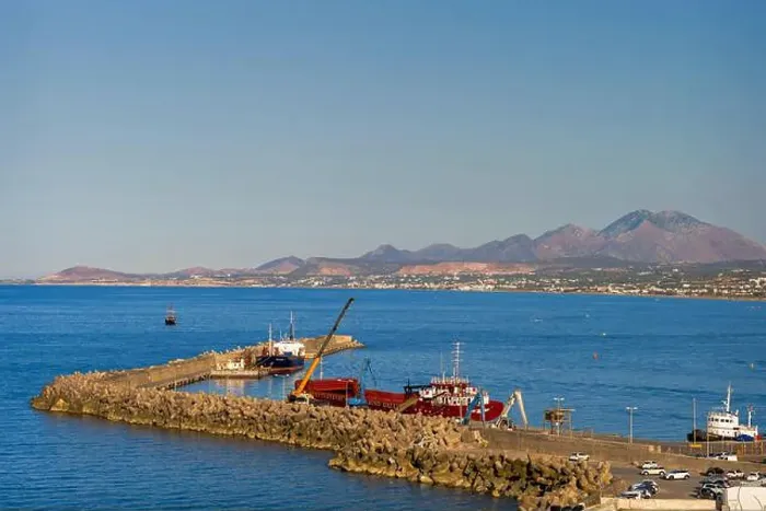 Framed Print : A serene view of the harbor in Crete Framed Print : A serene view of the harbor in Crete