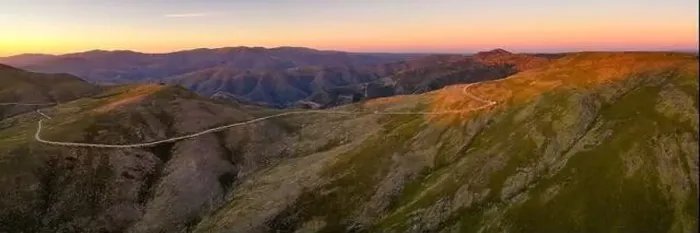 Framed Print : Serra da Freita drone aerial panorama view in Arouca Geopark road with wind turbines at sunset, in Portugal Framed Print : Serra da Freita drone aerial panorama view in Arouca Geopark road with wind turbines at sunset, in Portugal