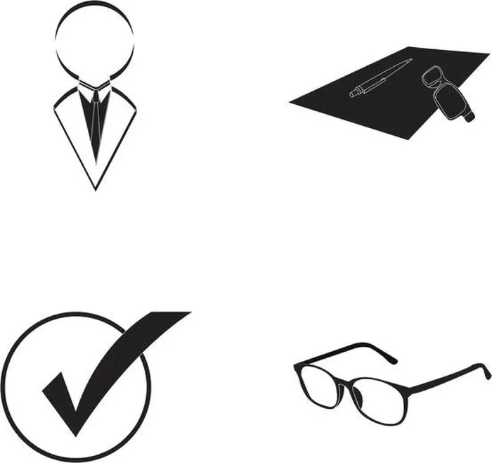 Framed Print : Set of business icons