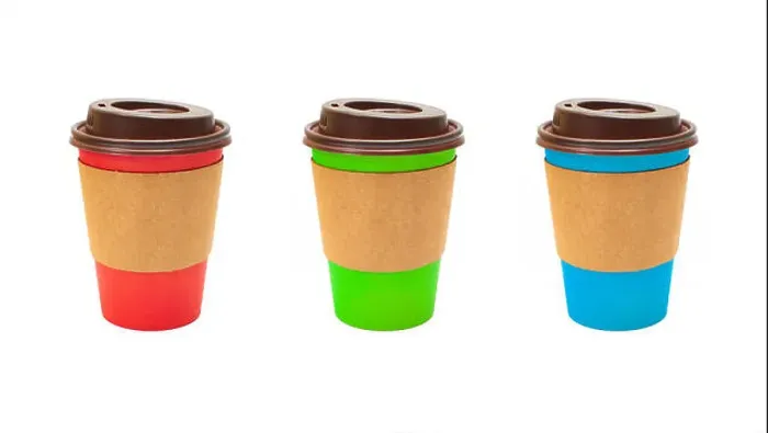 Framed Print : Set of different colored and blank Cardboard Coffee Cups isolated on a white background Framed Print : Set of different colored and blank Cardboard Coffee Cups isolated on a white background
