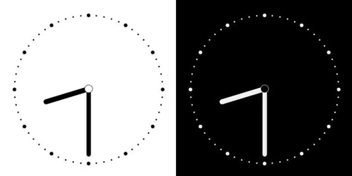 Framed Print : Set of illustrations of a simple clock face of white and black with clock and minute hand - vector Framed Print : Set of illustrations of a simple clock face of white and black with clock and minute hand - vector