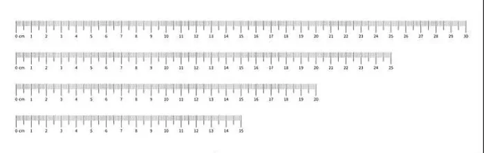 Framed Print : Set of measuring chart with 10cm Framed Print : Set of measuring chart with 10cm