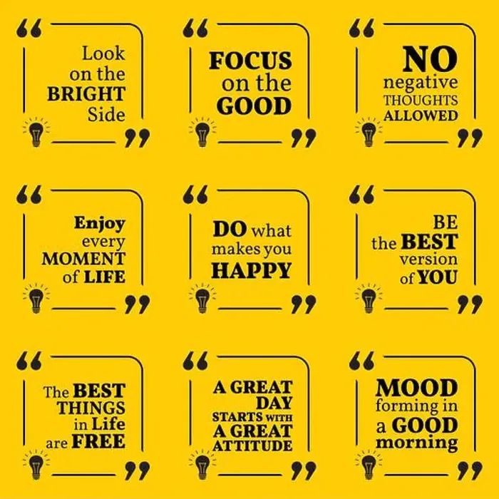 Framed Print : Set of motivational quotes about positive thinking Framed Print : Set of motivational quotes about positive thinking