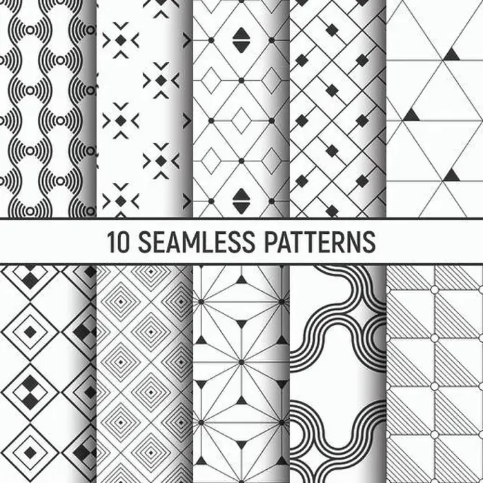 Framed Print : Set of ten seamless patterns. Abstract geometrical trendy vector backgrounds Framed Print : Set of ten seamless patterns. Abstract geometrical trendy vector backgrounds