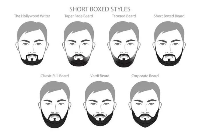 Framed Print : Set of Short Boxed Beard and mustache Framed Print : Set of Short Boxed Beard and mustache