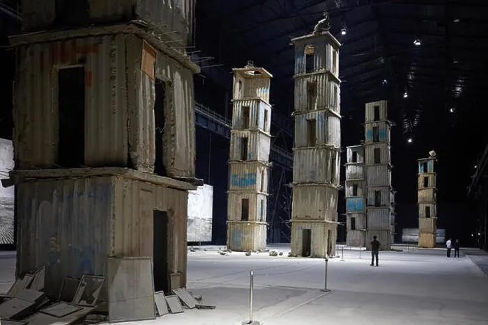 Framed Print : The Seven Heavenly Palaces by Anselm Kiefer at the Art exposure at Pirelli Hangar Bicocca in Milan, Italy Framed Print : The Seven Heavenly Palaces by Anselm Kiefer at the Art exposure at Pirelli Hangar Bicocca in Milan, Italy