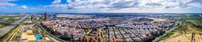 Framed Print : Sevilla city. Beautiful Aerial Panorama Shot. Centre and its landmarks, , Spain, Seville Framed Print : Sevilla city. Beautiful Aerial Panorama Shot. Centre and its landmarks, , Spain, Seville