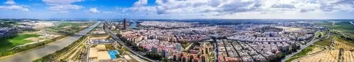 Framed Print : Sevilla city. Beautiful Aerial Panorama Shot. Centre and its landmarks, , Spain, Seville Framed Print : Sevilla city. Beautiful Aerial Panorama Shot. Centre and its landmarks, , Spain, Seville