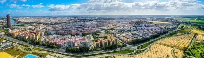 Framed Print : Sevilla city. Beautiful Aerial Panorama Shot. Centre and its landmarks, , Spain, Seville Framed Print : Sevilla city. Beautiful Aerial Panorama Shot. Centre and its landmarks, , Spain, Seville