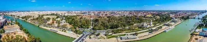 Framed Print : Sevilla city. Beautiful Aerial Panorama Shot. Centre and its landmarks, , Spain, Seville Framed Print : Sevilla city. Beautiful Aerial Panorama Shot. Centre and its landmarks, , Spain, Seville
