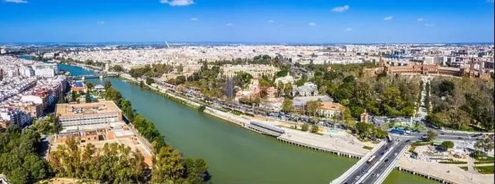 Framed Print : Sevilla city. Beautiful Aerial Panorama Shot. Centre and its landmarks, , Spain, Seville Framed Print : Sevilla city. Beautiful Aerial Panorama Shot. Centre and its landmarks, , Spain, Seville