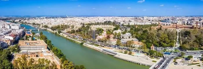 Framed Print : Sevilla city. Beautiful Aerial Panorama Shot. Centre and its landmarks, , Spain, Seville Framed Print : Sevilla city. Beautiful Aerial Panorama Shot. Centre and its landmarks, , Spain, Seville