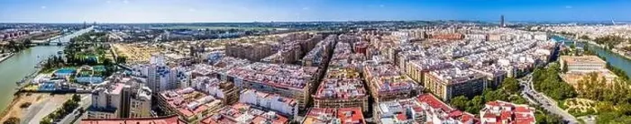 Framed Print : Sevilla city. Beautiful Aerial Panorama Shot. Centre and its landmarks, , Spain, Seville Framed Print : Sevilla city. Beautiful Aerial Panorama Shot. Centre and its landmarks, , Spain, Seville