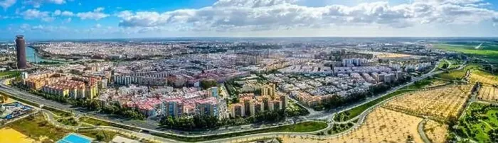 Framed Print : Sevilla city. Beautiful Aerial Panorama Shot Framed Print : Sevilla city. Beautiful Aerial Panorama Shot