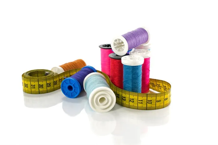 Framed Print : sewing thread and tailor equipment isolated on white Framed Print : sewing thread and tailor equipment isolated on white