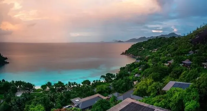 Framed Print : Seychelles Mahe Island drone beach view of Anse Petit Framed Print : Seychelles Mahe Island drone beach view of Anse Petit