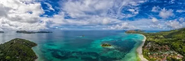 Framed Print : seychelles paradise beach aerial drone panorama landscape of praslin island anse volbert Framed Print : seychelles paradise beach aerial drone panorama landscape of praslin island anse volbert