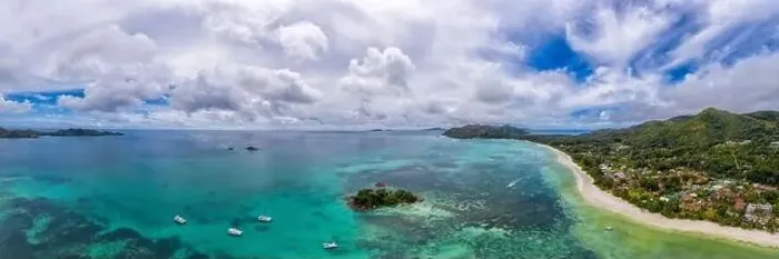 Framed Print : seychelles paradise beach aerial drone panorama landscape of praslin island anse volbert Framed Print : seychelles paradise beach aerial drone panorama landscape of praslin island anse volbert