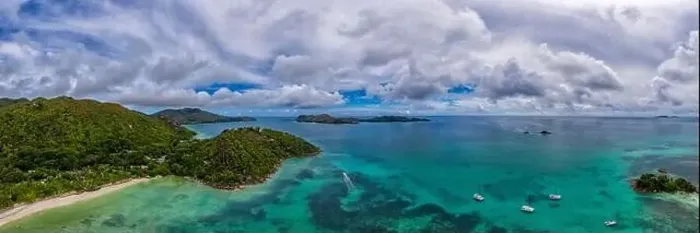 Framed Print : seychelles paradise beach aerial drone panorama landscape of praslin island anse volbert Framed Print : seychelles paradise beach aerial drone panorama landscape of praslin island anse volbert