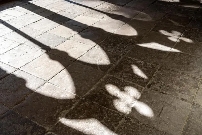 Framed Print : Shadows on stone floor Framed Print : Shadows on stone floor