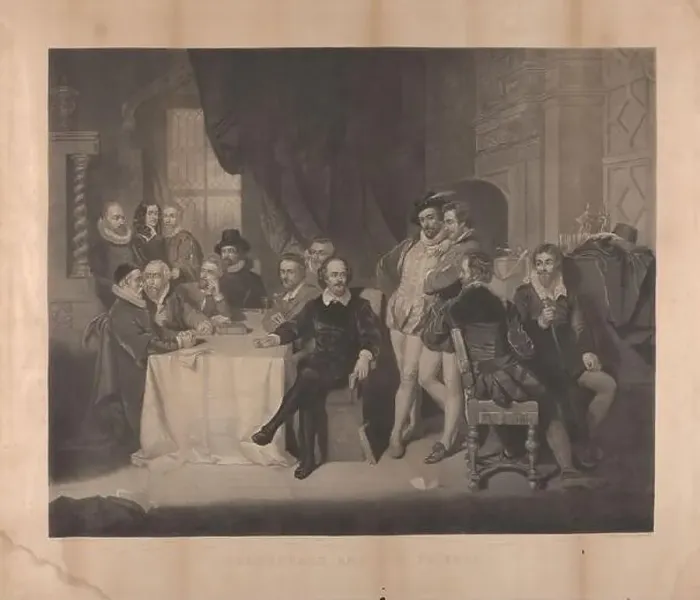 Framed Print : Shakespeare and His Friends at the Mermaid Tavern Framed Print : Shakespeare and His Friends at the Mermaid Tavern