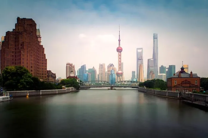Framed Print : Shanghai lujiazui finance and business district trade zone skyline with cruise ship, Shanghai China Framed Print : Shanghai lujiazui finance and business district trade zone skyline with cruise ship, Shanghai China
