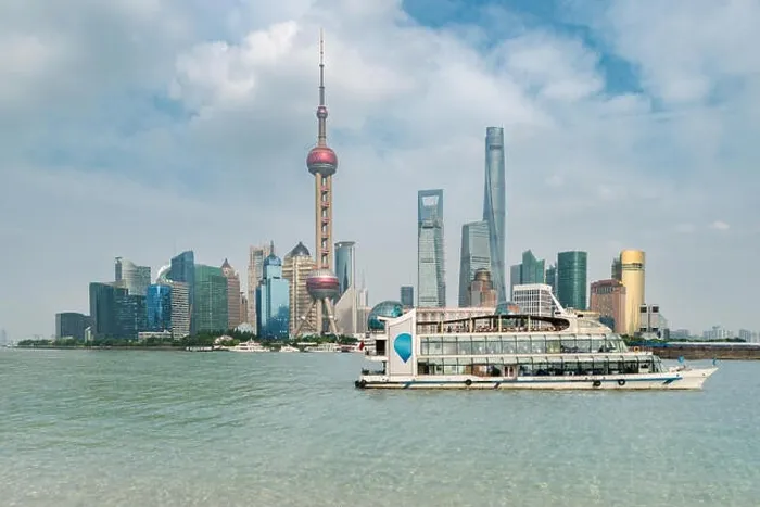 Framed Print : Shanghai lujiazui finance and business district trade zone skyline with cruise ship, Shanghai China Framed Print : Shanghai lujiazui finance and business district trade zone skyline with cruise ship, Shanghai China