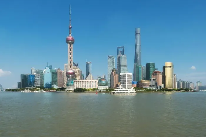 Framed Print : Shanghai lujiazui finance and business district trade zone skyline with cruise ship, Shanghai China Framed Print : Shanghai lujiazui finance and business district trade zone skyline with cruise ship, Shanghai China