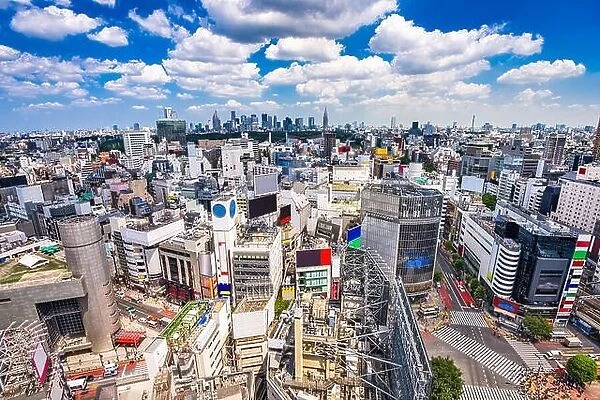 Shibuya, Tokyo, Japan skyilne