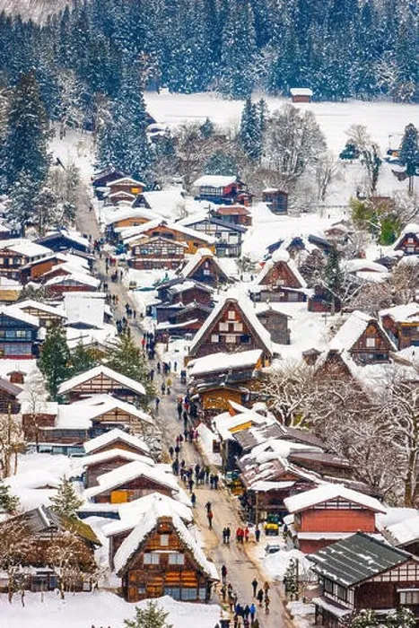 Framed Print : Shirakawago, Gifu, Japan historic farming village in winter Framed Print : Shirakawago, Gifu, Japan historic farming village in winter