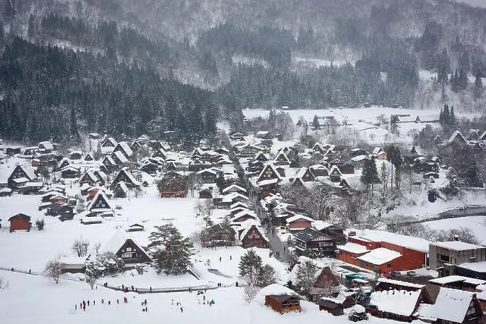 Framed Print : Shirakawago, Japan historic village in winter Framed Print : Shirakawago, Japan historic village in winter