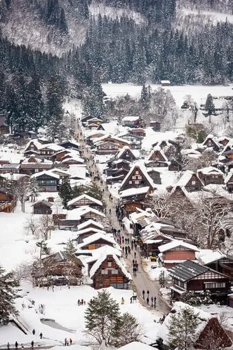 Framed Print : Shirakawago, Japan historic village in winter Framed Print : Shirakawago, Japan historic village in winter