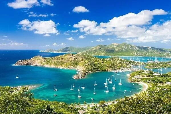 Shirley Heights, Antigua overlooking English Harbour viewed on a beautiful day