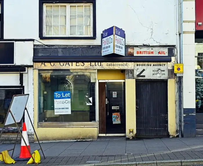 Framed Print : Shop front. former A.G.Gates Ltd Framed Print : Shop front. former A.G.Gates Ltd