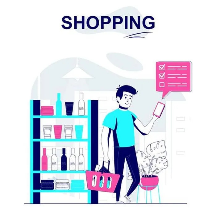 Framed Print : Shopping isolated cartoon concept Framed Print : Shopping isolated cartoon concept