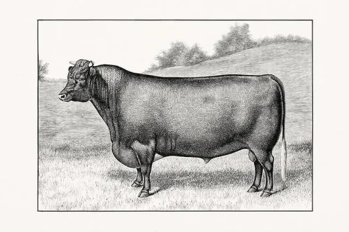 Framed Print : Shorthorn or Durham Cattle. Antique cattle illustration of a bull from an 1887 livestock book Framed Print : Shorthorn or Durham Cattle. Antique cattle illustration of a bull from an 1887 livestock book