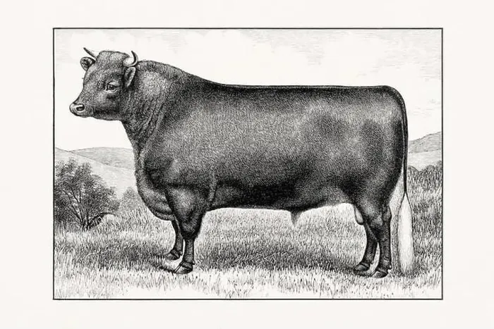 Framed Print : Shorthorn or Durham Cattle. Antique cattle illustration of a bull from an 1887 livestock book Framed Print : Shorthorn or Durham Cattle. Antique cattle illustration of a bull from an 1887 livestock book