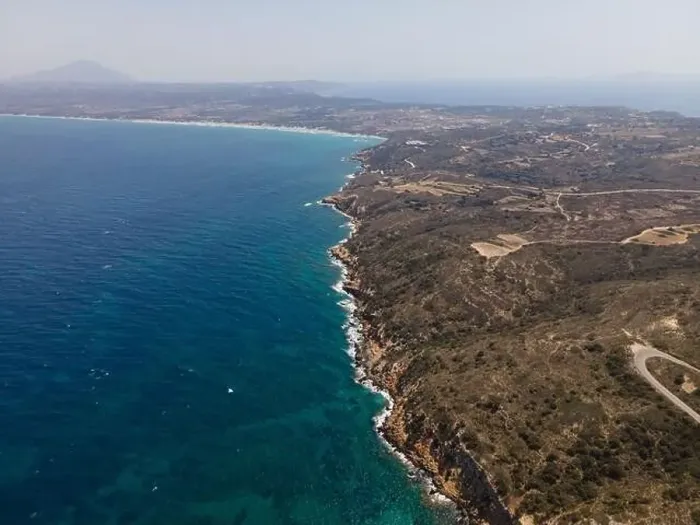 Framed Print : Shot of Kos coast taken with a Dji mavic Air 2 Framed Print : Shot of Kos coast taken with a Dji mavic Air 2