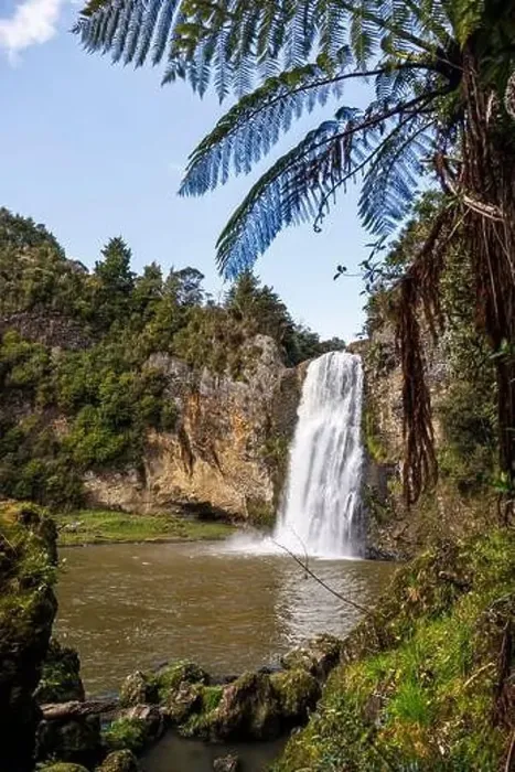 Framed Print : A shot of a waterfall called Hunua falls which is located in Auckland New Zealand Framed Print : A shot of a waterfall called Hunua falls which is located in Auckland New Zealand